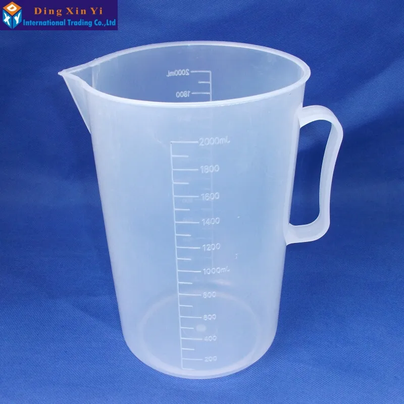 1PC 2000 ml plastová kadička s rukoväť