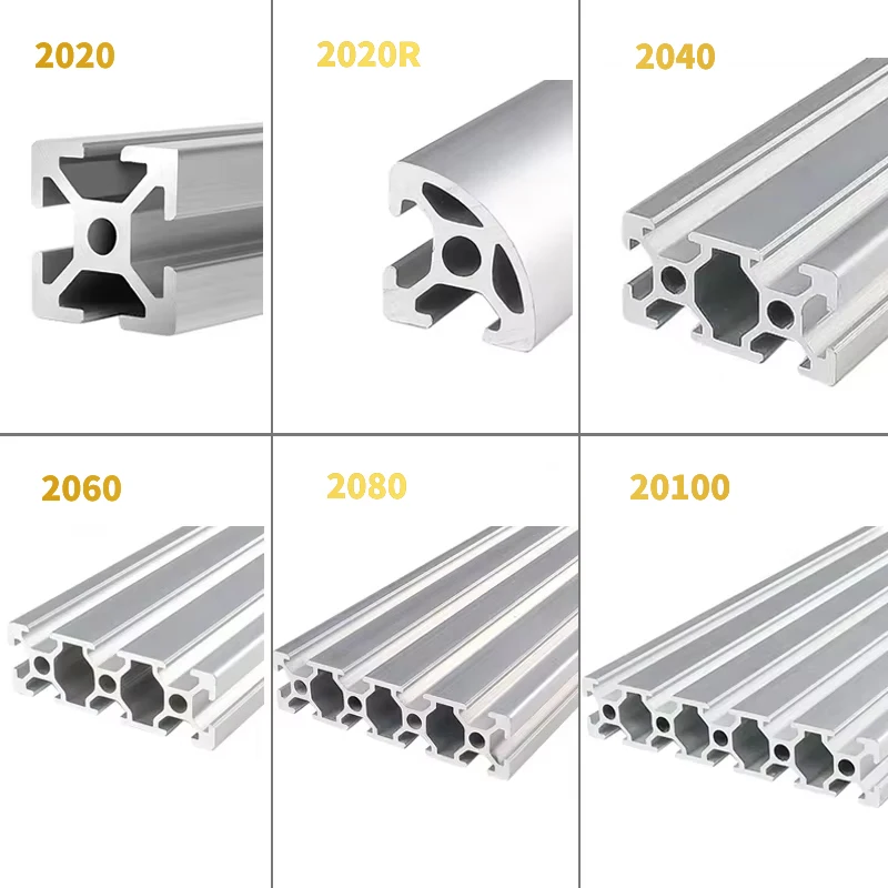 1PC 2020 2040 2060 3030 3060 4040 2080 20100 T-Slot V-slot hliníkový profil eloxizovaného extrudovaného hliníkovej 3D tlačiarnej koľajnice