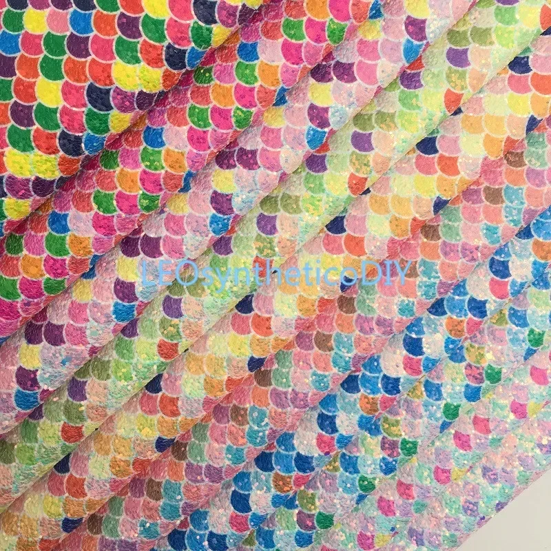 1pc 21x29cm Glitter tkanina Chunky Glitter Leather, Paneštánna trblietavé kožené listy na výrobu lukov leosyntheticodiy T541