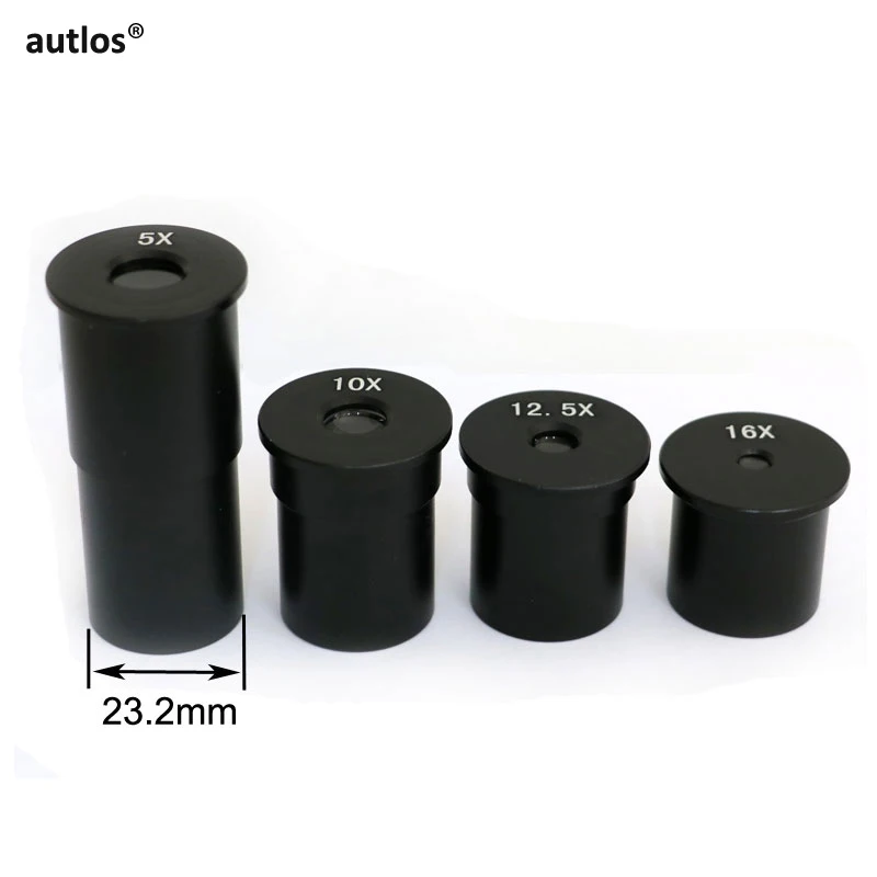 1pc 23,2 mm Mikroskopové okuliare Mikroskop rozhrania 5x 10x 12.5x 16x Optické sklenené šošovky pre biologické mikroskopy pre biologické mikroskopy