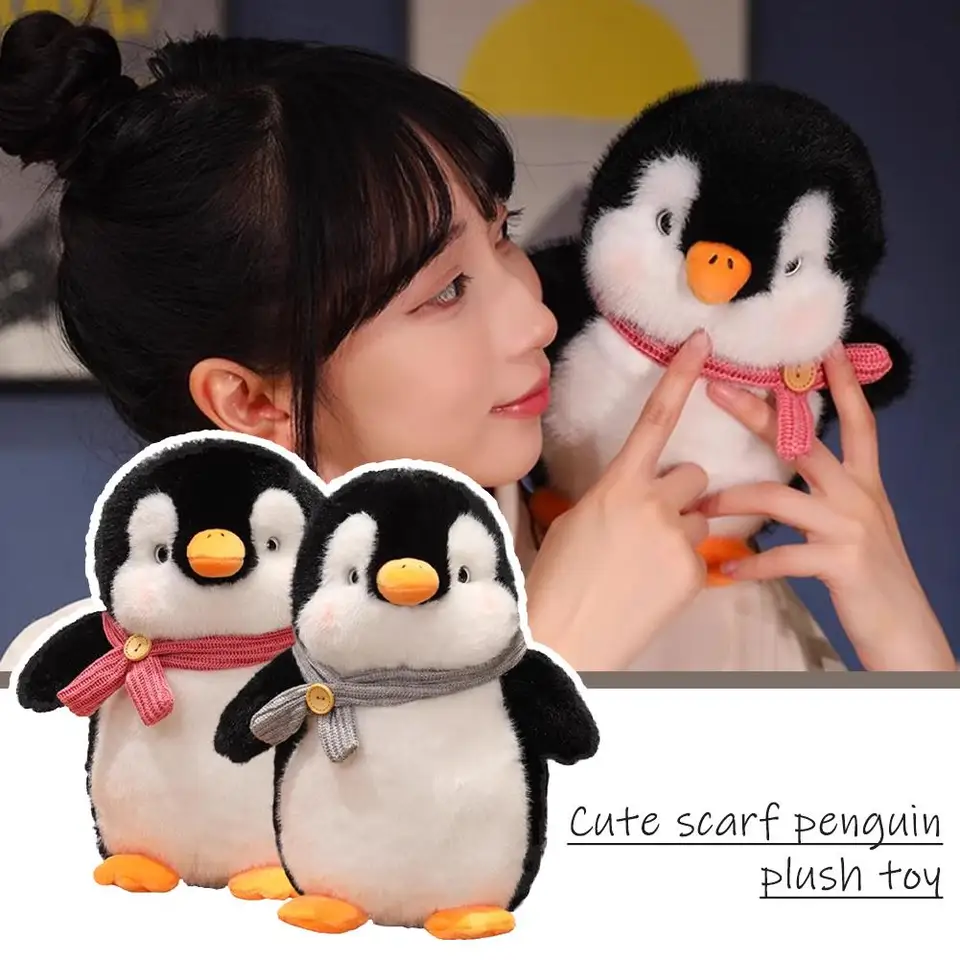 1pc 25/35/45 cm roztomilý šál Penguin plyšový hračkársky posteľ spiace spiacej pomocná bábika Zvieracie hračky Hračky pre deti R2C3