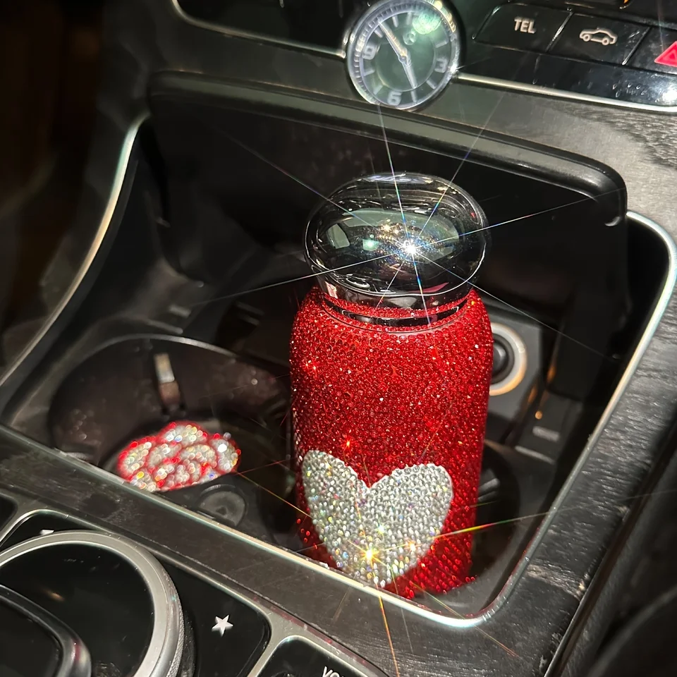 1pc 260 ml/9oz kamienok Láska na vodu Pohár prenosný jasný blikajúci vodný pohár, pohár automobilu, darček k narodeninám, darček na Valentína, Slainle