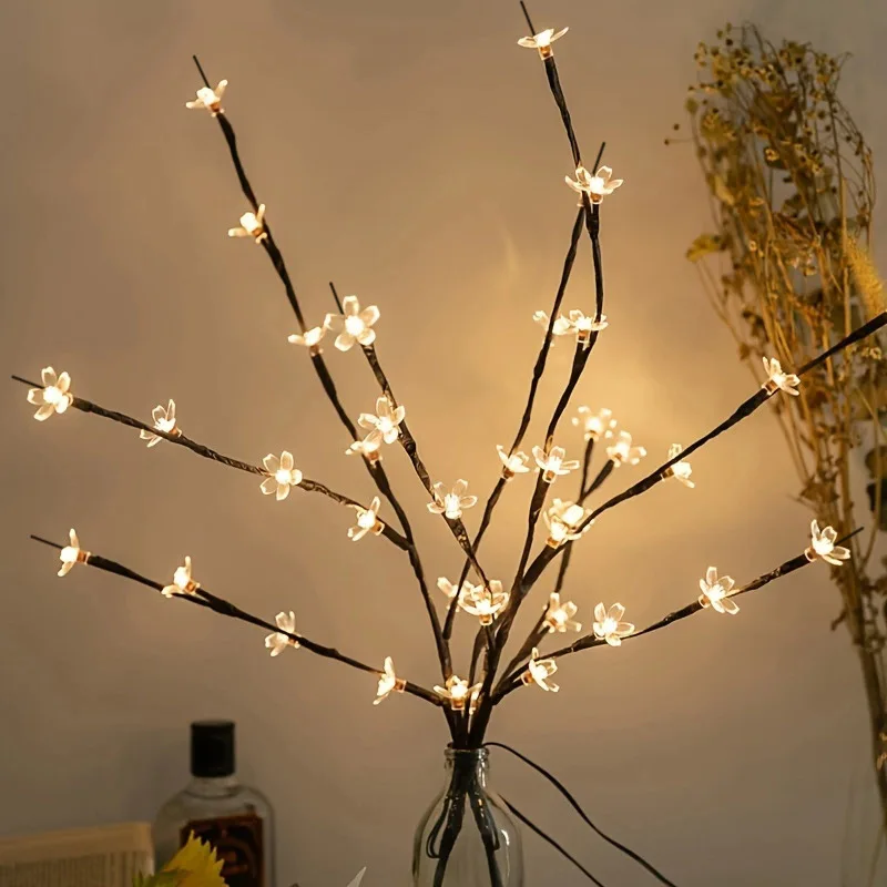 1pc/2kBattery poháňaná simulácia LED simulácie stromu kvetí svetlo strun strom svetlo spálňa spál