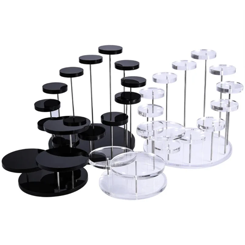 1PC 3/12 Tray Cupcake Stand Acryl Diszert stojan pre šperky dezert Rack svadobné narodeninové oslavy dekorácie pre malé predmety
