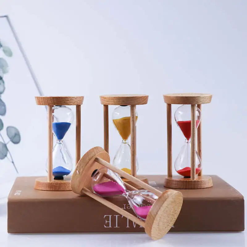 1PC 3/5 minút drevené presýpacie hodiny mini stolné dekorácie pieskové hodiny kreatívne časovače Sandglass Preslanec Kitchen pre deti darček