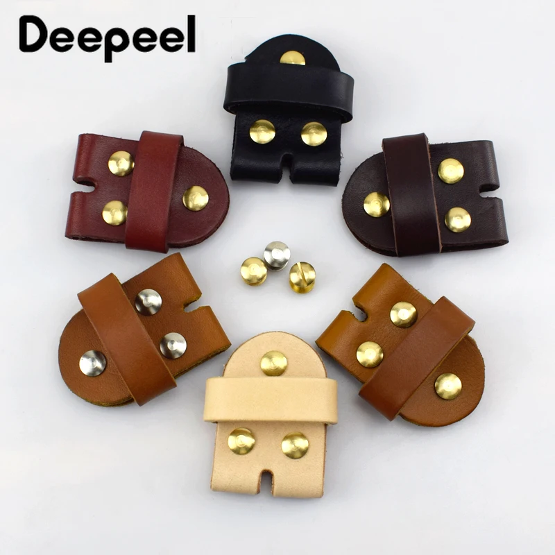 1pc 3,8 cm Deepeel High Kvalitný pánsky pás Pin Pin pracky Koža Pevné mosadzné pásy pracky s nitou remeselníkovú dekoráciu