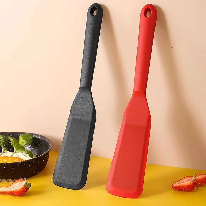 1pc 3 farebné silikónové vyprážanie lopatky Neprežúvacia kuchyňa Kuchyňa Pancake Fried Egg Prenos lopata Steak lopata kuchyne Nástroje na pečenie