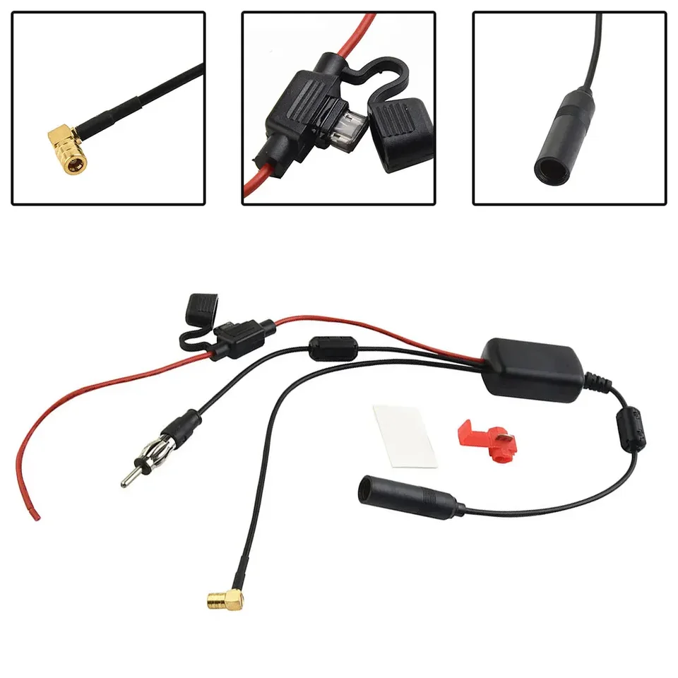 1pc 3 v 1 anténa stereofónne letecké letectvo DAB AM FM Radio Car anténa Splitter Signal Signal Amp Booster GPS