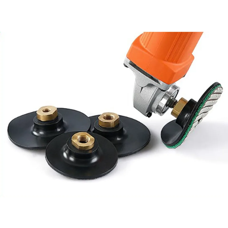 1pc 3inch 4 palcová gumová podložka M10 M14 Závivový leštiaci Distor Disk Postupná podložka pre podložku na leštenie uhla mlynčeka