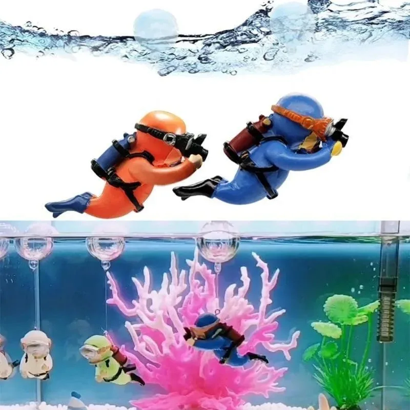 1pc/3ks roztomilé mini akváriové dekorácie Príslušenstvo Diver Figures Fish Tank Aquarium Ozdoby Vodné zásoby domácich miláčikov