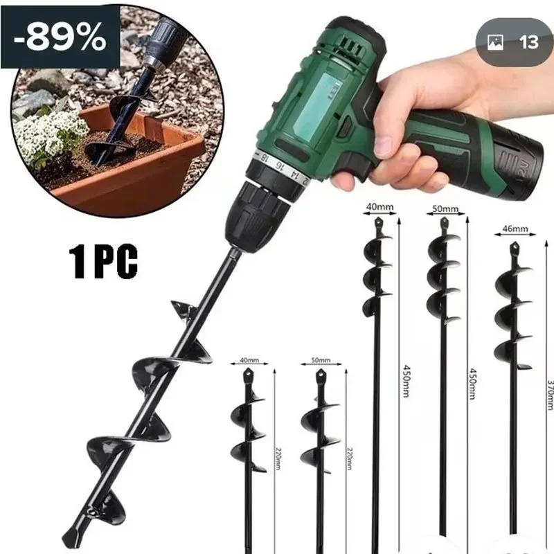 1pc 4*22 cm kvetináča Zeme špirála špirála vŕtania bit bit post otvor Digger Power Garden Auger