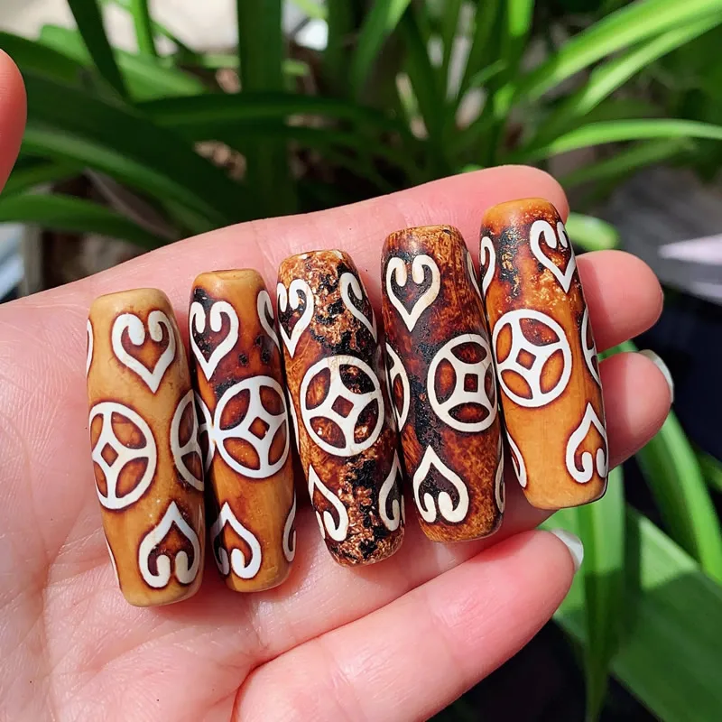 1pc 40 mm prírodné tibetské archaty DZI korálky Staroveké mince Buddha šperky retro hnedá káva Agat Kamenné korálky pre ženy