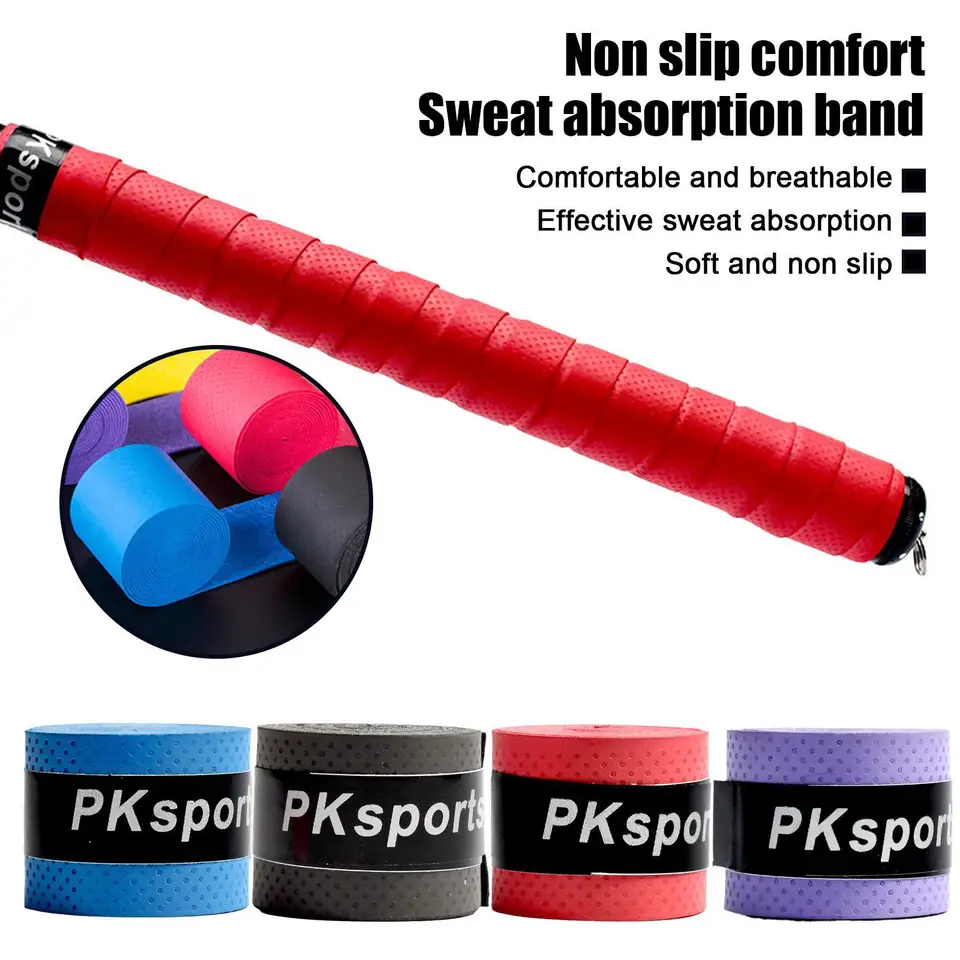1pc 4Colors Anti-Slip Sport Rishing Rods Over Grif Sweat Band Tape Griffband Overgrips Grips Tennis Badminton Band Racket Ster