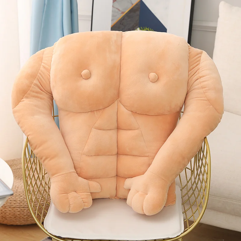 1pc 50*70 cm sexy svalové telo plyšový vankúš Plnený mäkký pohovka stolička vankúšik kreatívne svalnaté bábiky pre priateľa
