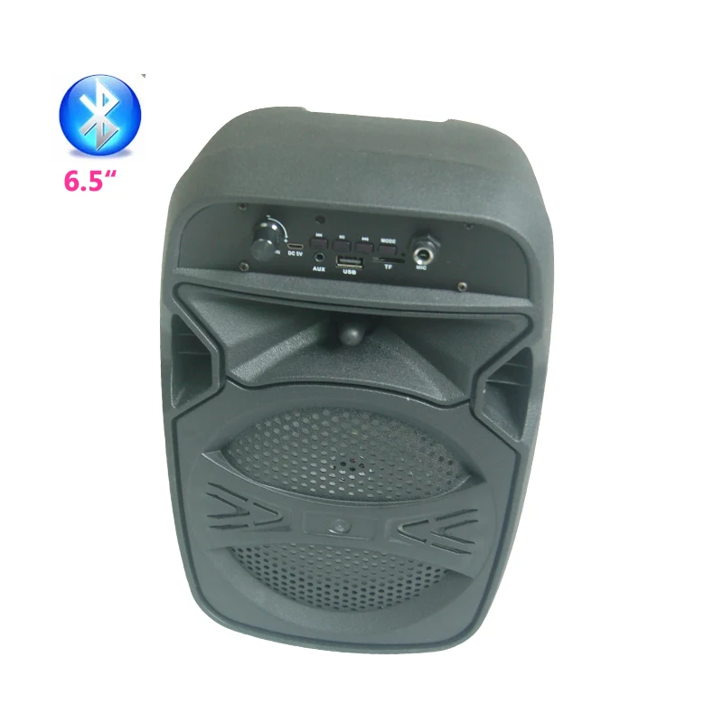 1pc 6,5 palca Car Box 220V/5V 100W Outdoor Active Subwoofer Vstavaný LI batéria Bluetooth USB/TF Card/Aux/FM Radio/Microfón