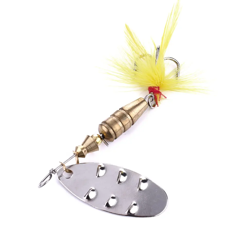 1PC 6,8 cm 7,4 g tvrdého kovu trolling Spinner Spoon Ryming Lures Pike Carp Pstruh Canfish Rybárske návnady pesca rybárske kladky