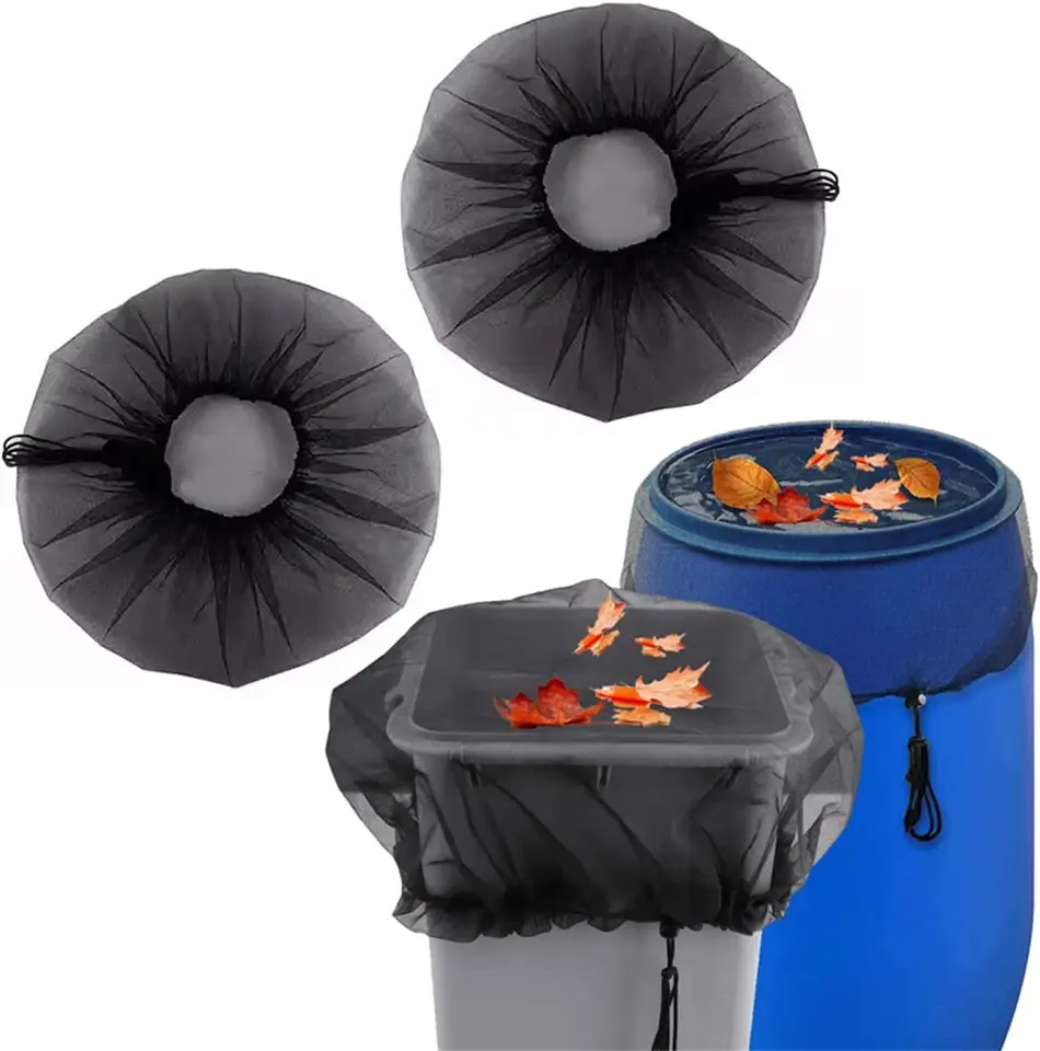 1pc 60 cm sieťové krytie sieťoviny pre dažďové sudy Zber vodných kože pokrytie vodnej nádrže na ochranu veka Dážď Zhromažďovanie nástroja