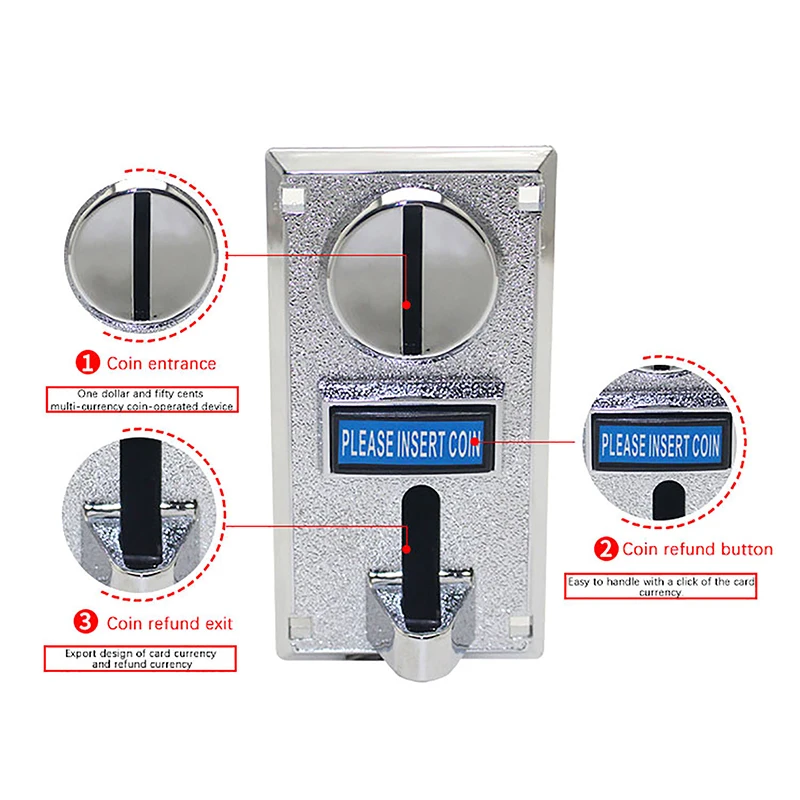 1pc 616 Viacnásobný automatický automobil s automatickým automobilom Elektronickým strojom na výber mincí