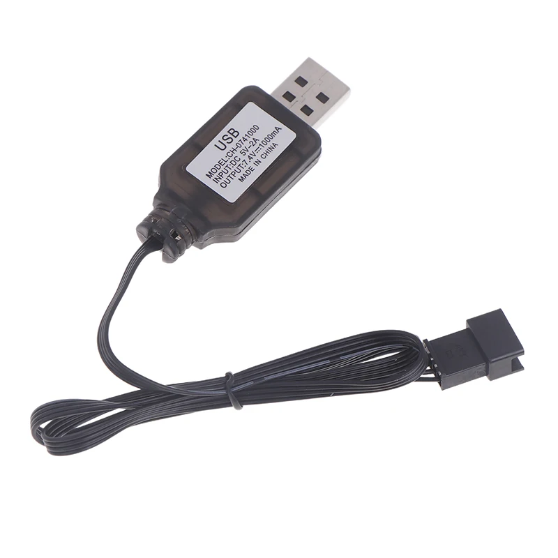 1pc 7.4v SM-4P zástrčka USB nabíjačka pre DE36W DE65 HM202 EC08 EC16 RC CAR M416 Elektrický gélový guľový nabíjačka Blaster