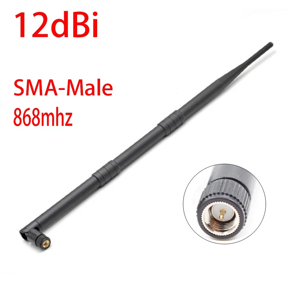 1pc 868MHz antennawan hélium 12DBI RP Mužská letecká anténa pre Bobcat Rak Hnt 868MHz 2G 3G pre konektor SMA-Male Connector