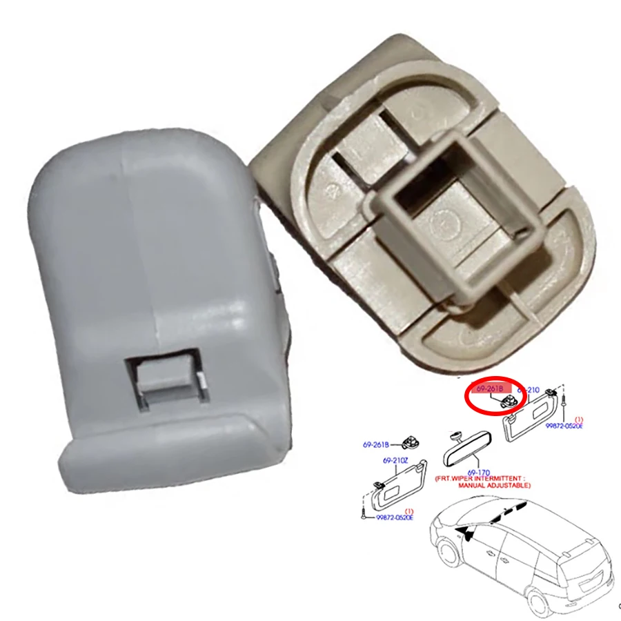 1pc adaptér s klipom slnečného klipu s slnkom pre Mazda 3 5 6 CX-7 CX-9 RX-8 2007 MPV LC6269261B77