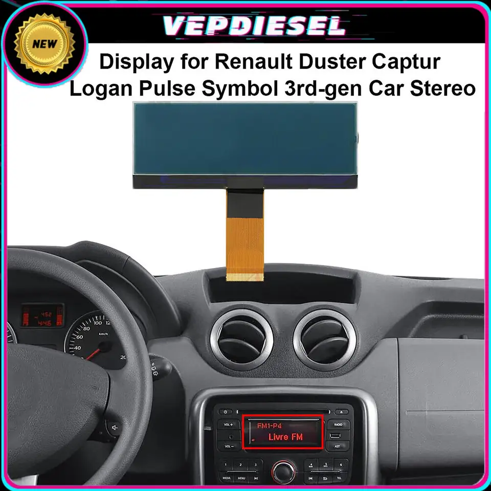 1pc AGC-1220RF-A AGC-0060RF-A Nový obrazovka s obrazovkou Radio Stereo Panel pre Renault Duster Captur Logan Pulse Symbol 3.-gen LCD