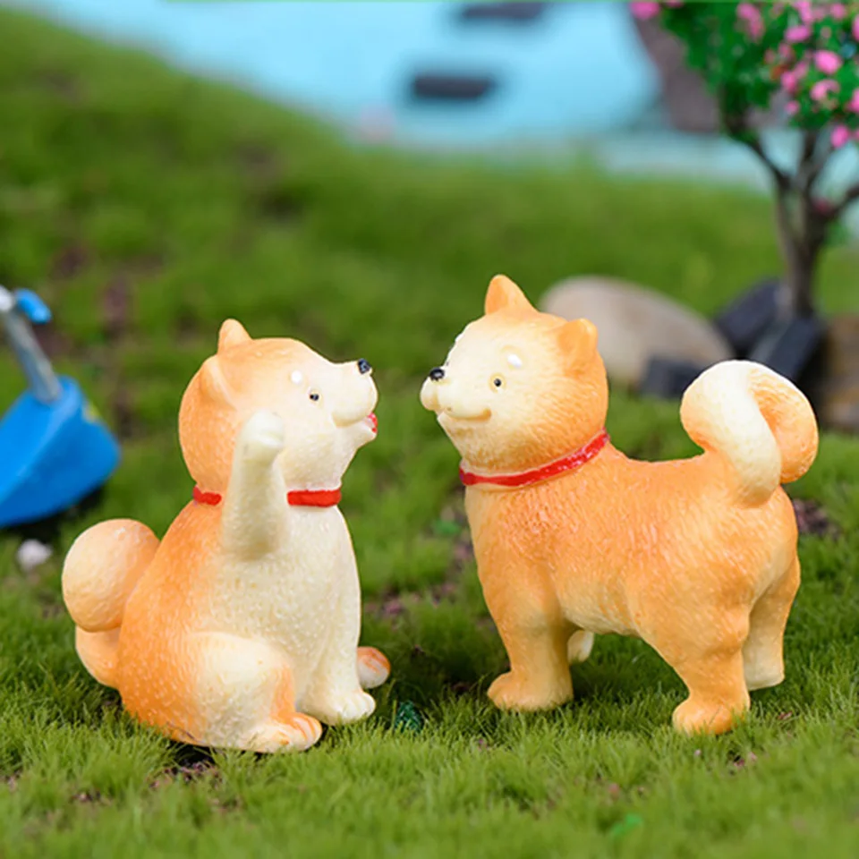 1pc akita psa figurínové dekorácie remeselnícky model domáci dekorácia roztomilé príslušenstvo Desktop Garden Dekorácie
