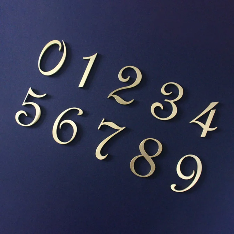 1pc akrylové 3D číslo číslo nálepka Self Adhesive Dverte Plate Sign Apartmán Hotelová izba Adresa Číslo domáceho dekoru