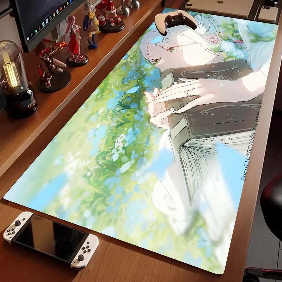 1PC Anime Frieren Mouse Mat Desk Mat s podložkami Herné príslušenstvo Prime Gaming XXL Klávesnica Padding Rat Mat