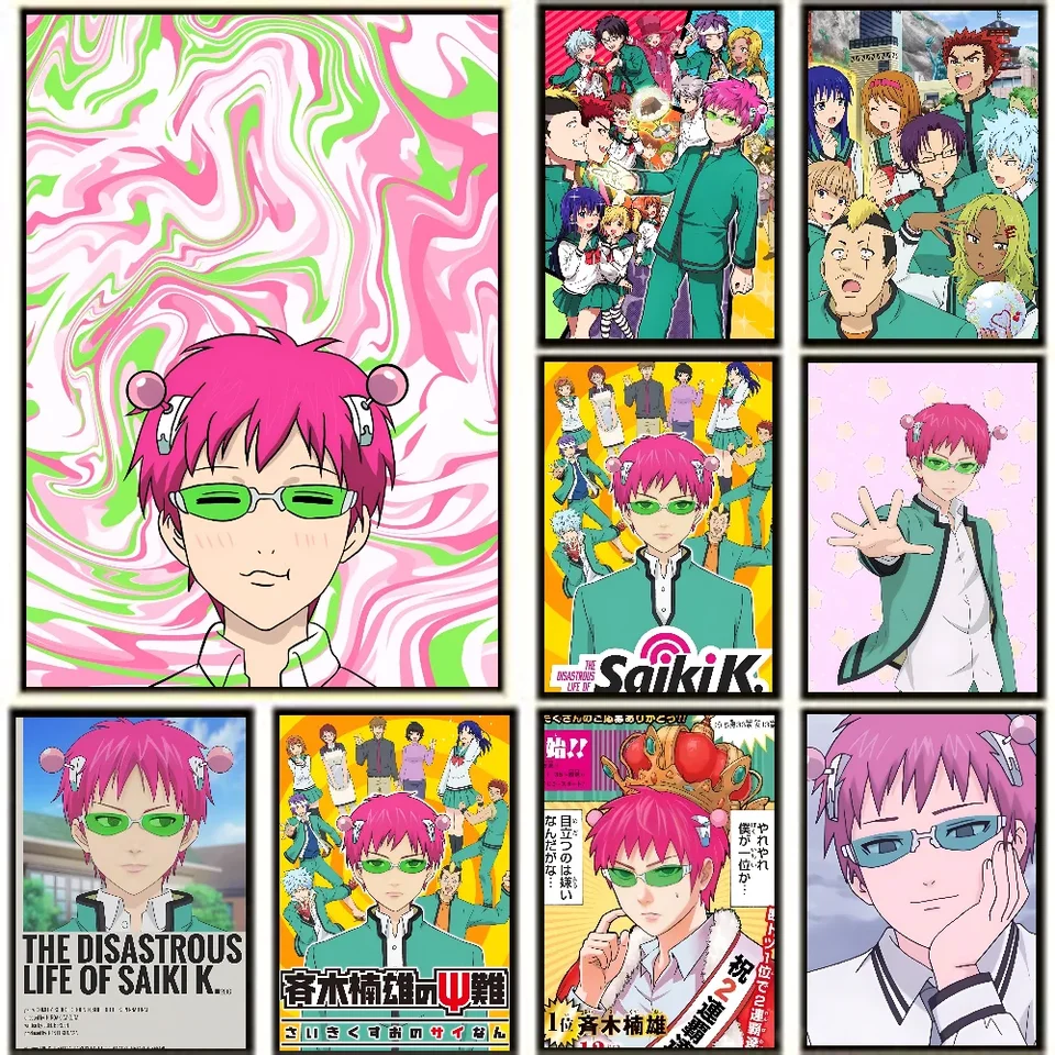 1PC Anime Katastrofálny život Saiki K Saiki Kusuo plagát papier