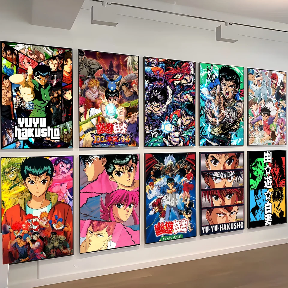 1PC Anime Yuyu Hakusho plagát Self-pasívny umelecký vodotesný papier papier Coffee House Bar Izba Decor