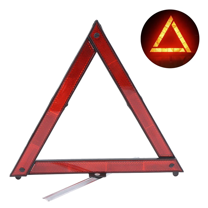 1pc auto statív zložená stopka Sign Sign Reflector Car Núdzové porušenie výstražného trojuholníka Červené reflexné bezpečnostné riziko