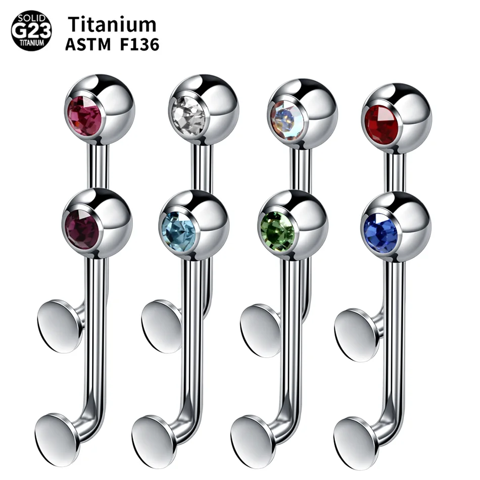 1PC Belly Button Rings Piercings Titanium Christina Hide-It šperky Piercings Helix Daith náušnice Drop Body šperky