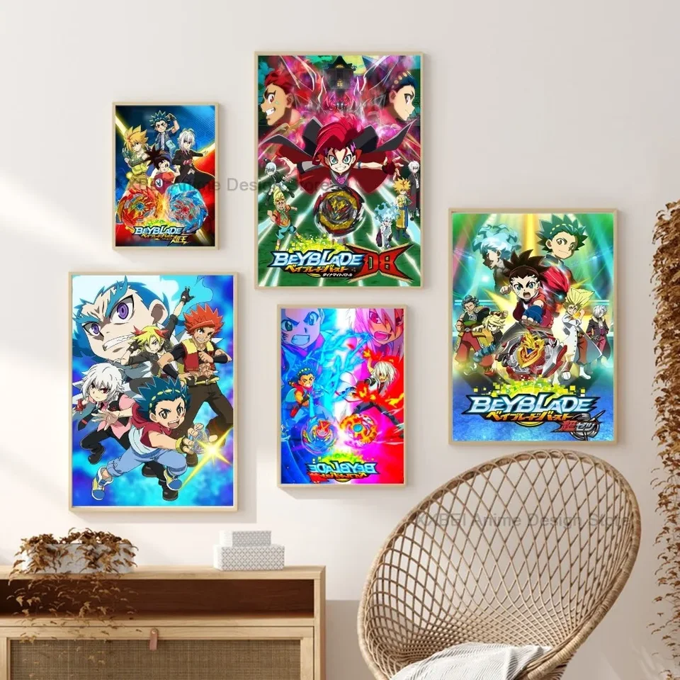 1PC Beyblade: Burst Anime Plagát Dekoratívna maľba Spálňa Štúdium Stupeľ Strepka Obývacia izba Kaviareň Vstup