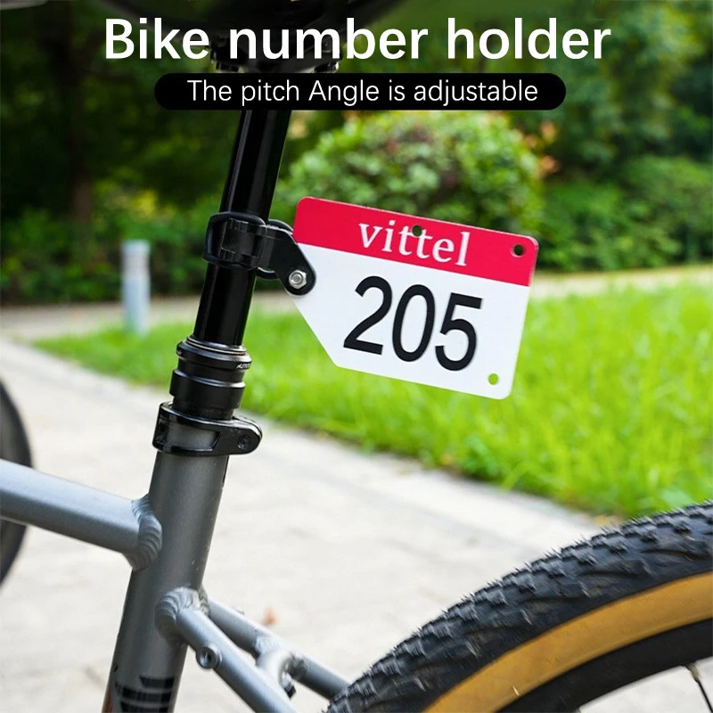 1PC Bicykel Triatlon Racing Number Držiteľ držiak klip road cyklus karty sedadla Mount Mount Rýchle uvoľnenie Cyklistické doplnky