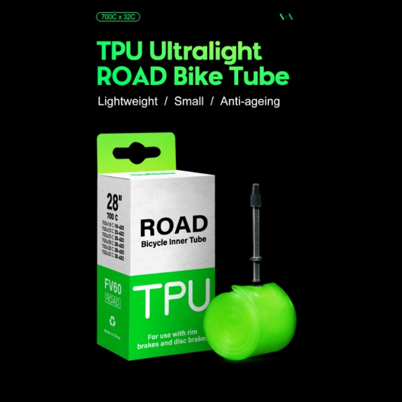 1PC Bicykel Ultralight Vnútorná trubica Presta pneumatika Road Road Mountain Bike Riding Accessories TPU Zliatina Vnútorná trubica na bicykli