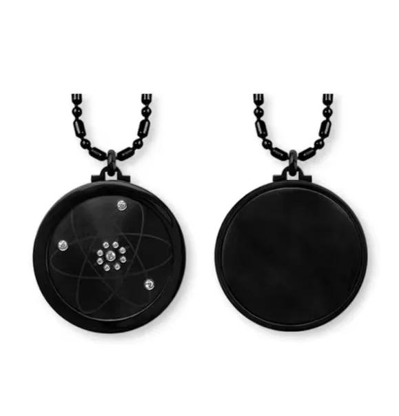 1PC Black Energia Cuanticu prívesok unisex šperky EMF EMF Ochrana náhrdelníka 38 mm okrúhle bio vedy Ióny náhrdelník