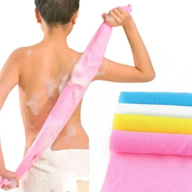 1PC Body Nylon Wash Tandl Handre Určko prať za umývanie Čistý exfoliat Puff Scrub Bodys Ošetrenie kúpeľňovými sprchovými výrobkami