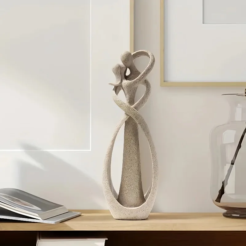 1pc, bozkávanie párov socha abstraktná socha socha socha domáce dekorácie Moderná domáca kancelária Desktop Poličky Dekorácia