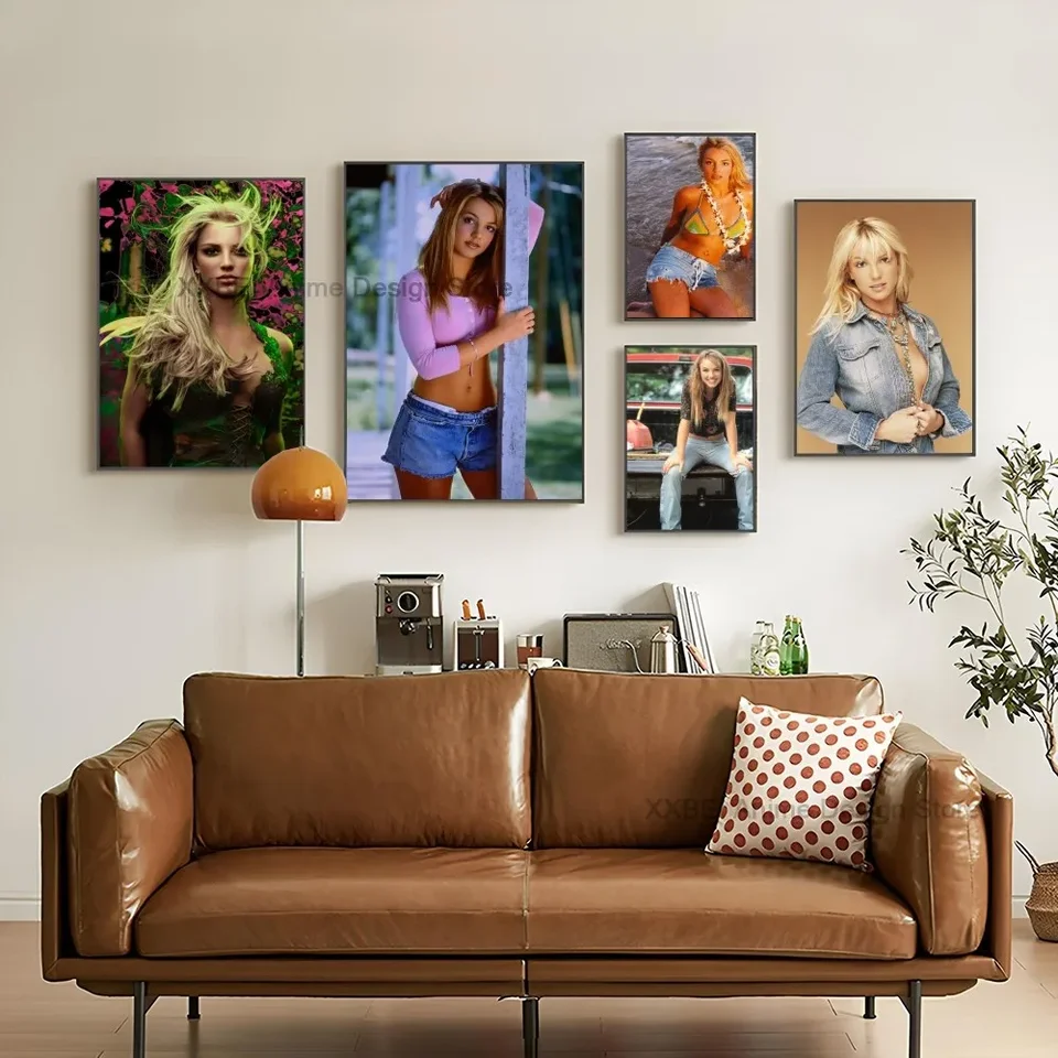 1PC Britney Spears Singer Star Plagát Decor Painting Spál