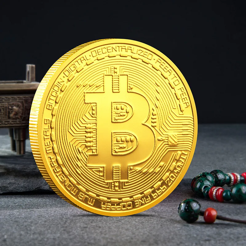 1PC BTC Creative Pamätné mince zlatá bitcoinová darčeková zbierka Great Bitcoin Collection Metal Antique Art Cins