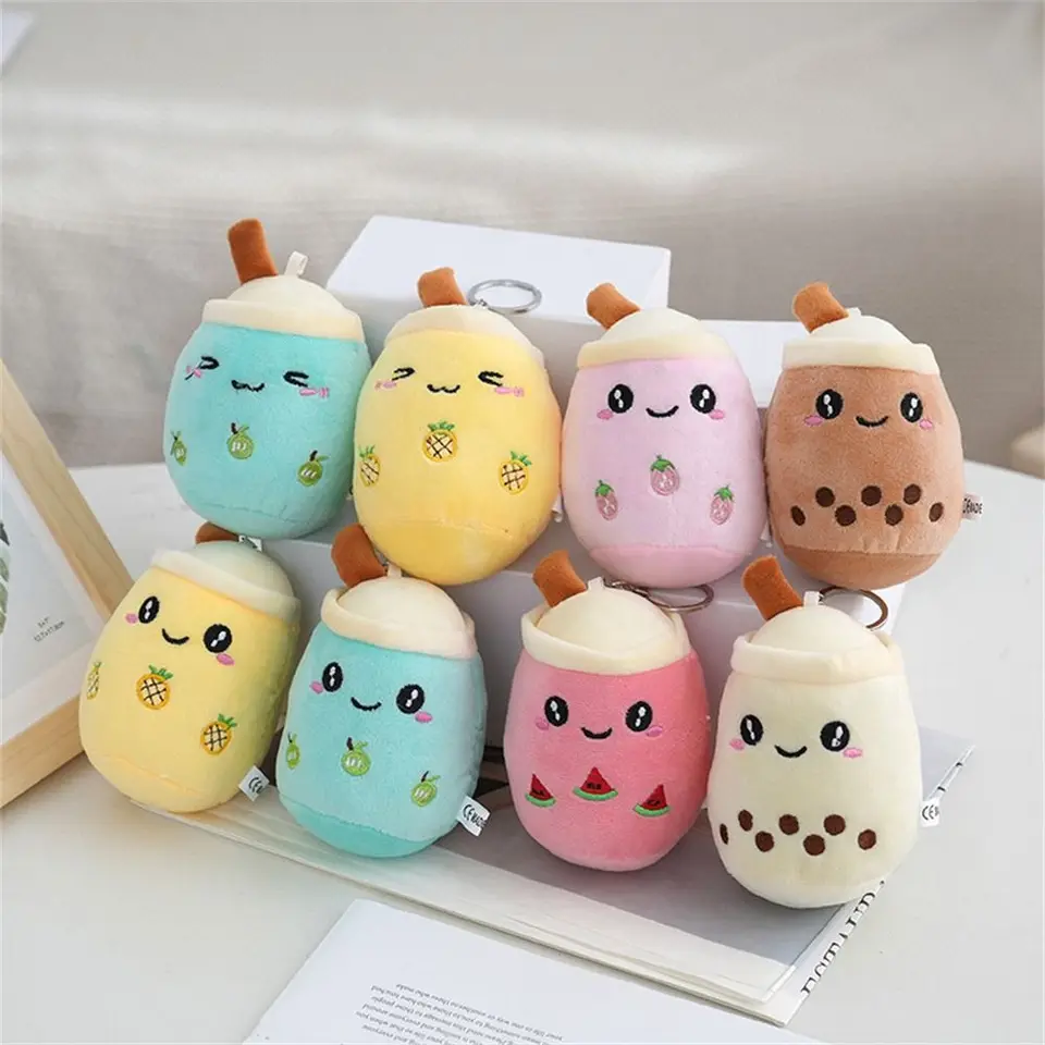 1pc bublinový čaj šálka plyšové hračky kawaii ovocný mliečny dizajn DETI DETS DOSKA BOLA DILNE Soft