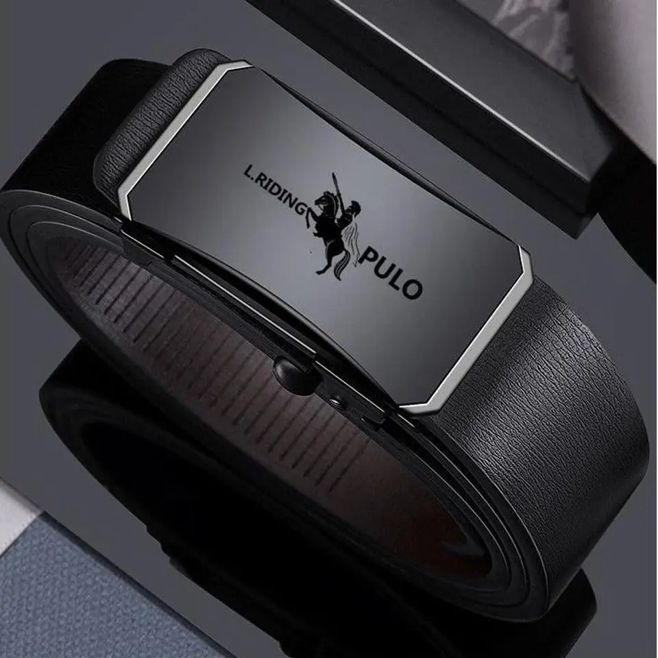 1PC Business Leather Belt Metal Automatic Buckle Brand Luxury Design pás pásových pásov pre pásy remienkov