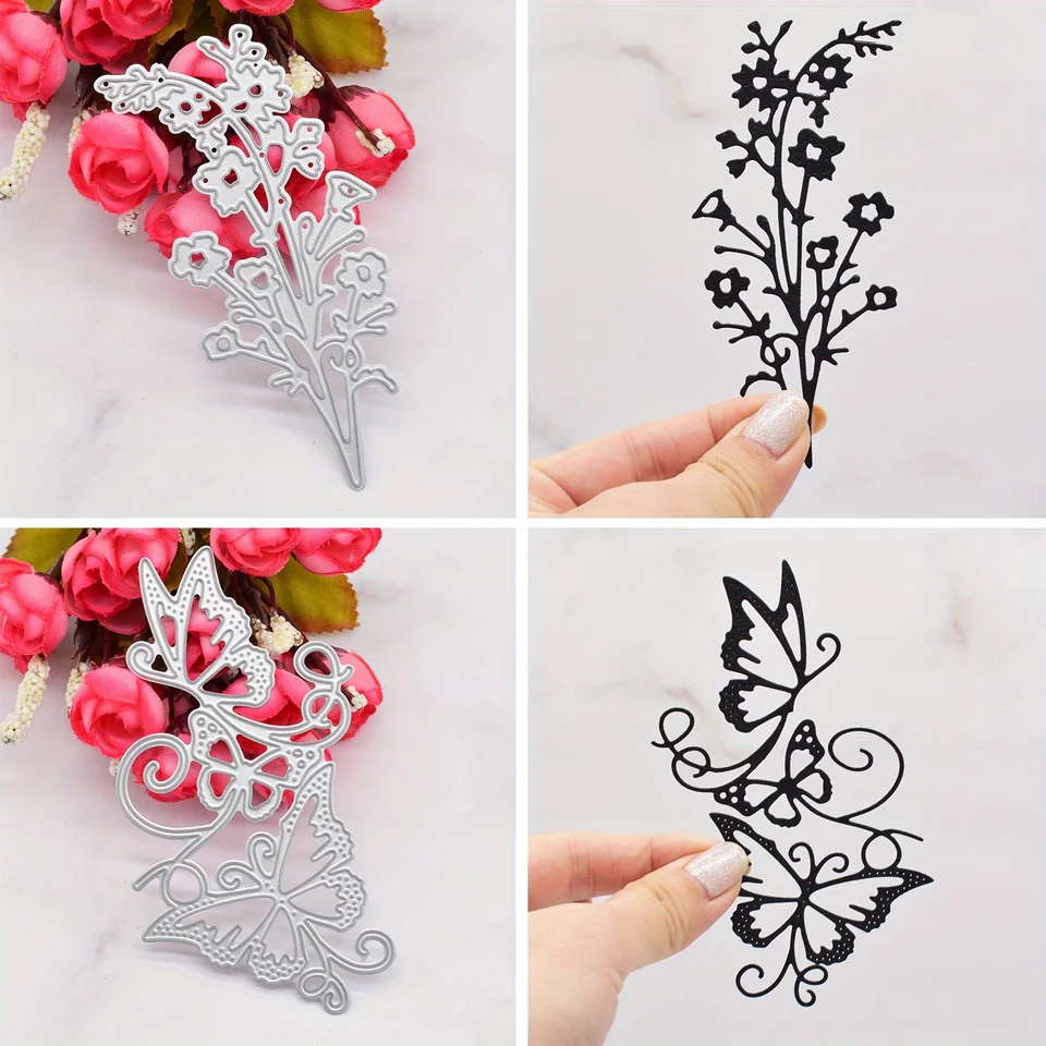 1pc Butterfly Flowers Metal Cutting Dies pre DIY Scrapbooking Album Card Making Paper Craft