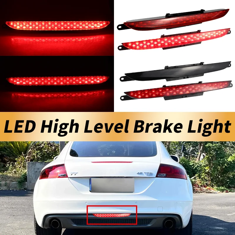 1pc Canbus Red/Black Lens LED tretia dodatočná brzdová brzda na vysokej úrovni pre Audi TT 8J MK2 2006-2014 OEM#8J0945703