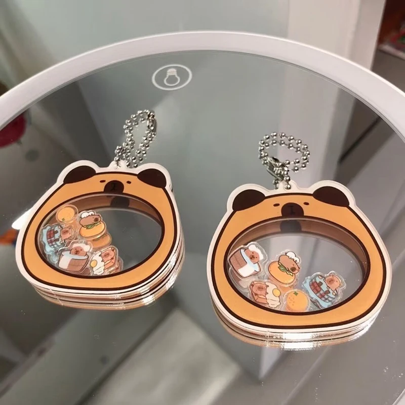 1PC Capybara Rocker prívesok Keychain akrylový vysoko vyzerajúci pár model ako darček pre dobrých priateľov