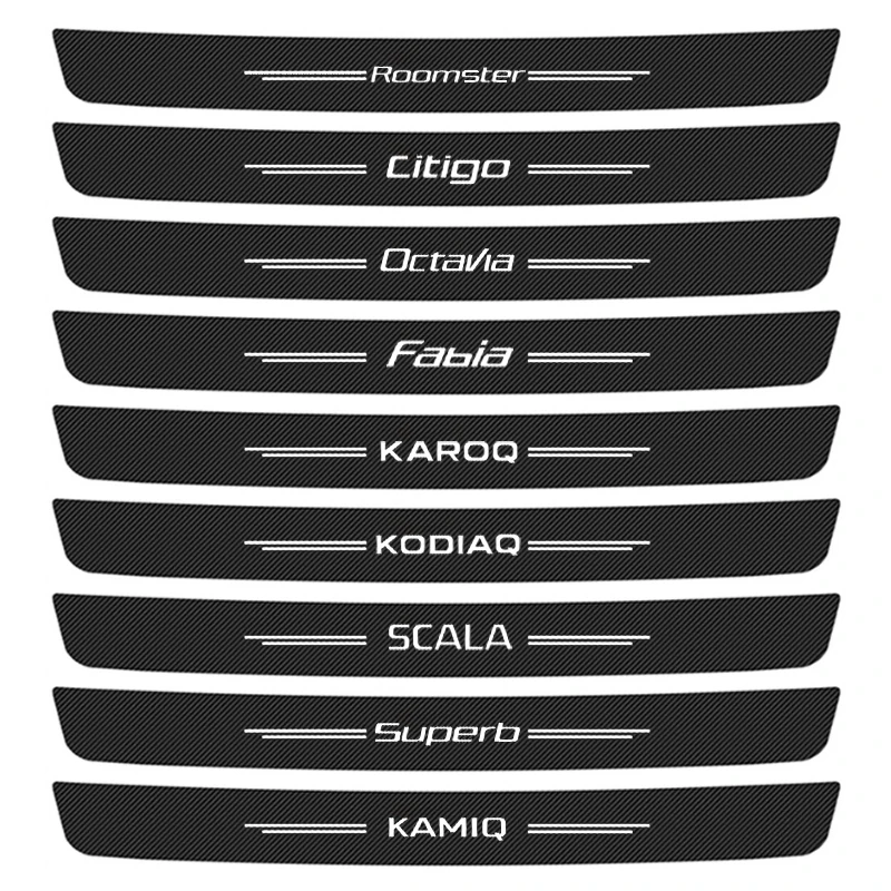 1PC CAR Auto zadný nárazník kmeňa chráničky pre SKODA OCTAVIA FABIA CITIGO Superb Kodiaq Scala Kamiq Karoq Roomster Accessories