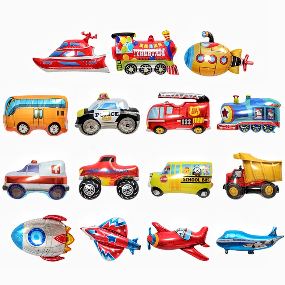 1PC Cartoon Car Hasičský automobil automobilový fólia Balóny Balón Balón Detské darčeky Darčeky pre bábätká narodeninová oslava dekorácia Globos