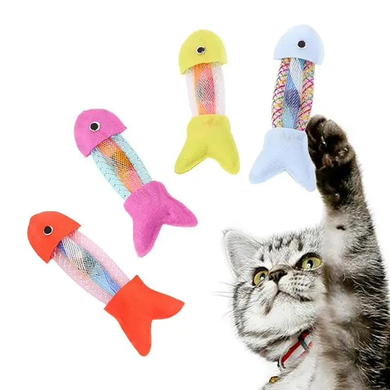 1PC Cat Chewing Toy Hračky Silvervine Fish Tvar mačiatka žuvačka hračky pre mačky zubné hračky pre domáce zvieratá