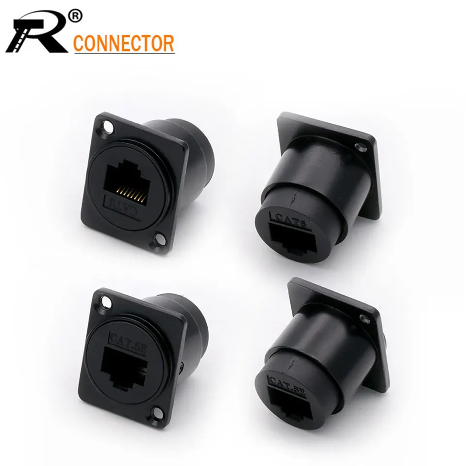 1PC CAT5E/CAT6 RJ45 CONGEKTOR 8P8C Modulárna zástrčka pre počítač UTP Ethernet kábel, zlatý gigabit sieťový siete Shielded